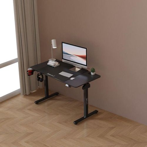 4059438886263 - Protec - Höhenverstellbarer Tisch Stryn 120x60cm schwarz [protec] - Schwarz