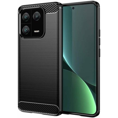 4255698256413 - Markenlos - Carbon Case Hülle kompatibel mit Xiaomi 13 Lite flexible Silikon Carbon Hülle schwarz - Schwarz