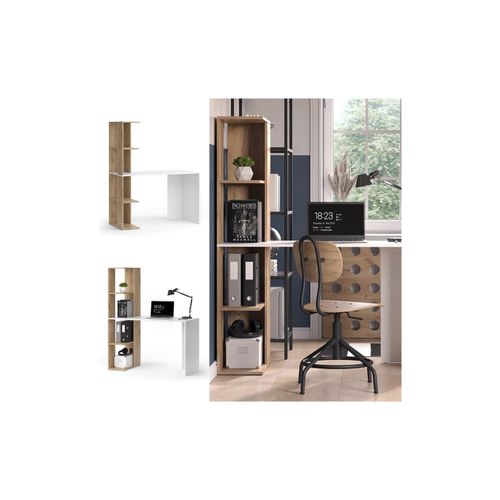 4066731412082 - Schreibtisch Tower Weiß Sonoma 1222 x 552 cm mit 4 Fächern Vicco 4066731412082 - Schreibtisch Tower Weiß Sonoma 1222 x 552 cm mit 4 Fächern Vicco