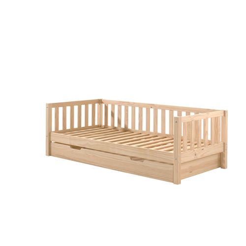 5420070237321 - Kojen Bett Fritz mit Sprossenumrandung u Rolllattenrost Liegefläche 90 x 200 inkl Bettschublade Ausf Milky White lackiert 5420070237321 - Kojen Bett Fritz mit Sprossenumrandung u Rolllattenrost Liegefläche 90 x 200 inkl Bettschublade Ausf Milky White lackiert