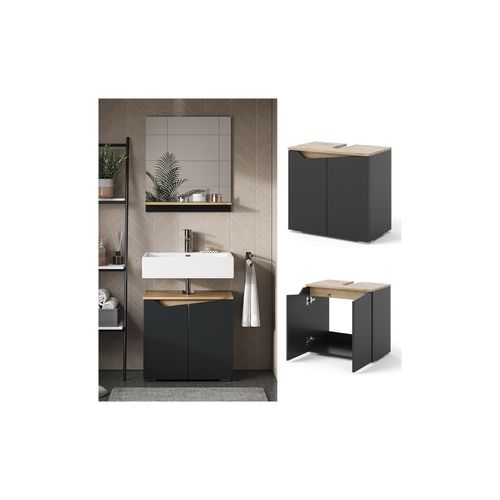 4066731405770 - Waschbeckenunterschrank Marelle Anthrazit Eiche 60 x 575 cm mit 2 Türen 4066731405770 - Waschbeckenunterschrank Marelle Anthrazit Eiche 60 x 575 cm mit 2 Türen