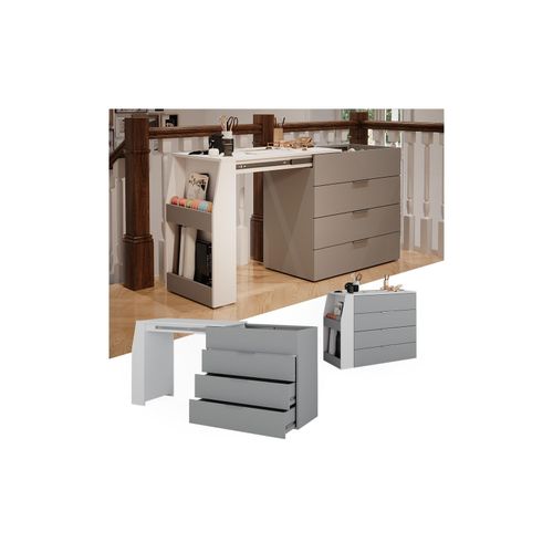 4066731415410 - Basteltisch Iva Grau 955 x 80 cm ausklappbar 4 Schubladen Vicco 4066731415410 - Basteltisch Iva Grau 955 x 80 cm ausklappbar 4 Schubladen Vicco