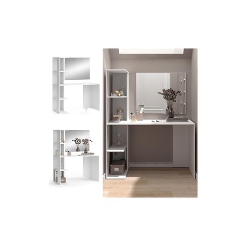 4066731412099 - Schminktisch Tower Weiß 1222 cm mit Spiegel Vicco