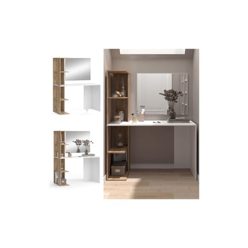 4066731412143 - Schminktisch Tower Weiß Sonoma 1222 cm mit Spiegel Vicco 4066731412143 - Schminktisch Tower Weiß Sonoma 1222 cm mit Spiegel Vicco