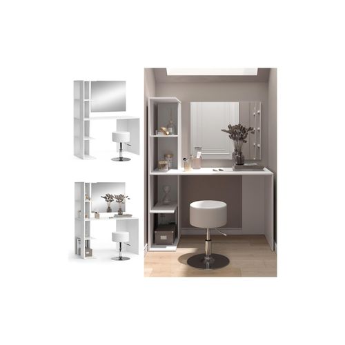 4066731412105 - Schminktisch Tower Weiß 1222 cm mit Spiegel und Hocker Vicco 4066731412105 - Schminktisch Tower Weiß 1222 cm mit Spiegel und Hocker Vicco