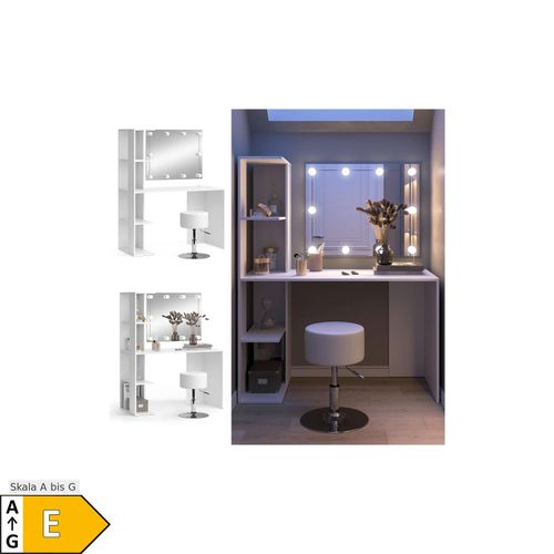 4066731412112 - Schminktisch Tower Weiß 1222 cm mit Beleuchtung und Hocker Vicco 4066731412112 - Schminktisch Tower Weiß 1222 cm mit Beleuchtung und Hocker Vicco