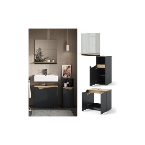 4066731405954 - Badmöbel-Kombination Marelle Anthrazit 3 Teile mit Midischrank Vicco 4066731405954 - Badmöbel-Kombination Marelle Anthrazit 3 Teile mit Midischrank Vicco