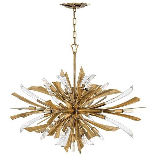 5024005384519 - Lighting QN-VIDA-13P-W quintiesse Hängeleuchte Vida E14 13x40W Stahl Gold brüniert H795cm-3794cm Ø914cm dimmbar höhenverstellbar - Elstead