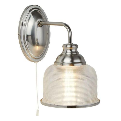5053423095172 - Bistro - 1 Licht Innenwandleuchte Satin Silber E27 - Searchlight 5053423095172 - Bistro - 1 Licht Innenwandleuchte Satin Silber E27 - Searchlight