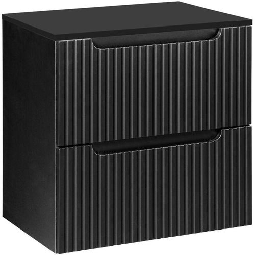 4066075166290 - Lomadox - Waschtisch-Unterschrank 60cm in schwarz NEWPORT-56-BLACK - schwarz