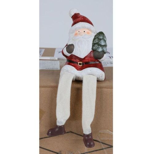 4251699875875 - Buri - Kantenhocker Weihnachtsmann sitzend Weihnachtsdeko Weihnachtsfigur Dekofigur