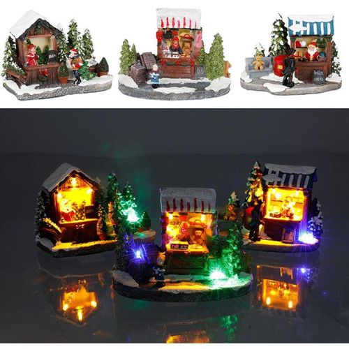 4251699824675 - Buri - Winterlicher Deko-Verkaufsstand mit 4 bunten LEDs