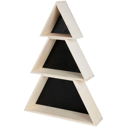 4251699821605 - Buri - Weihnachtliche Dekobox Tanne 3-teilig Holz Tannenbaum Adventszeit Weihnachten