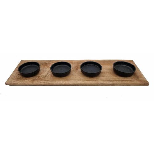 4260700657522 - Mango Advents Kerzenhalter für 4 Kerzen - 45 x 15 cm - Holz Metall Kerzenständer 4260700657522 - Mango Advents Kerzenhalter für 4 Kerzen - 45 x 15 cm - Holz Metall Kerzenständer