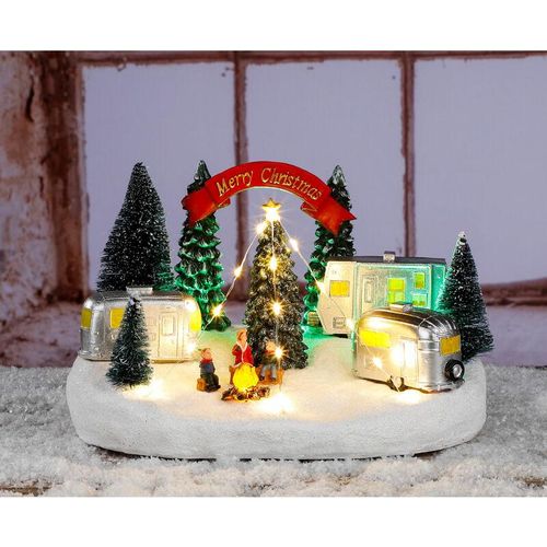 4260700655931 - Spetebo - led Weihnachtsstadt Szene Merry Christmas - 26 cm - mit 19 led beleuchtet