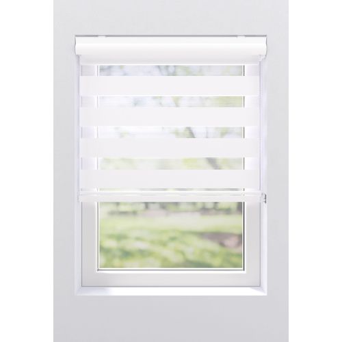 4250662089592 - Doppelrollo MY HOME Greta weiß (weiß weiß weiß) Rollos 240cm stufenlos positionierbar 130cm Polyester mit Kassette Befestigung mit Klemmträgern B130cm H240cm 4250662089592 - Doppelrollo MY HOME Greta weiß (weiß weiß weiß) Rollos 240cm stufenlos positionierbar 130cm Polyester mit Kassette Befestigung mit Klemmträgern B130cm H240cm