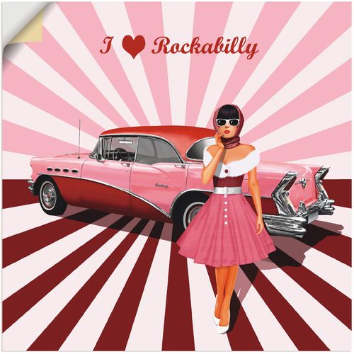 4059745141116 - Wandbild ARTLAND Ich liebe Rockabilly Bilder Gr B H 40 cm x 40 cm Wandaufkleber - Vinyl Ausstellungsplakate 1 St pink Bild Kunstdruck Poster Bilder als Alubild Leinwandbild Wandaufkleber oder in versch Größen 4059745141116 - Wandbild ARTLAND Ich liebe Rockabilly Bilder Gr B H 40 cm x 40 cm Wandaufkleber - Vinyl Ausstellungsplakate 1 St pink Bild Kunstdruck Poster Bilder als Alubild Leinwandbild Wandaufkleber oder in versch Größen