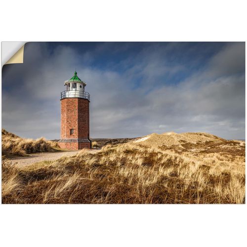 4062144745717 - Wandbild ARTLAND Leuchtturm Rotes Kliff in Kampen Sylt Bilder Gr B H 60 cm x 40 cm Wandaufkleber - Vinyl Gebäude Querformat 1 St braun Kunstdrucke als Alubild Leinwandbild Wandaufkleber oder Poster in versch Größen
