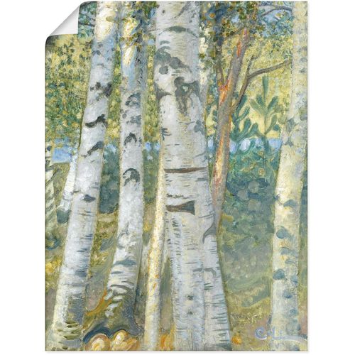 4055327557344 - Wandbild ARTLAND Birkenstämme 1910 Bilder Gr B H 30 cm x 40 cm Poster Bäume 1 St grün Bild Poster Bilder als Leinwandbild Wandaufkleber oder in versch Größen