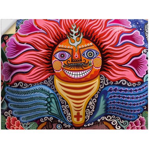 4062144732434 - Wandbild ARTLAND Farbenfrohe abstrakte Grafik Bilder Gr B H 60 cm x 45 cm Wandaufkleber - Vinyl klassische Fantasie Querformat 1 St bunt Kunstdrucke als Alubild Leinwandbild Wandaufkleber oder Poster in versch Größen
