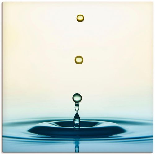4055327437516 - Wandbild ARTLAND Tropfen Bilder Gr B H 50 cm x 50 cm Leinwandbild Zen 1 St blau Bild Kunstdruck Kunstdrucke Bilder als Leinwandbild Wandaufkleber oder Poster in versch Größen