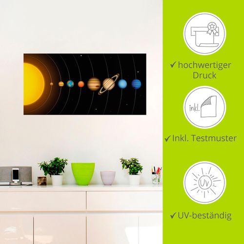 4059745335164 - Wandbild ARTLAND Vector Sonnensystem mit Planeten Bilder Gr B H 100 cm x 50 cm Wandaufkleber - Vinyl Sonnensystem Querformat 1 St bunt Bild Metallbild Metallbilder Bilder als Alubild Leinwandbild Wandaufkleber oder Poster in versch Größen 4059745335164 - Wandbild ARTLAND Vector Sonnensystem mit Planeten Bilder Gr B H 100 cm x 50 cm Wandaufkleber - Vinyl Sonnensystem Querformat 1 St bunt Bild Metallbild Metallbilder Bilder als Alubild Leinwandbild Wandaufkleber oder Poster in versch Größen