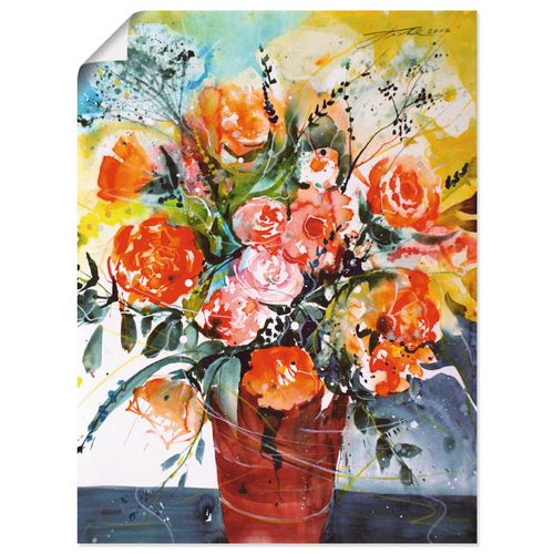 4062144008119 - Wandbild ARTLAND Rosen in brauner Vase Bilder Gr B H 45 cm x 60 cm Poster Blumen Hochformat 1 St orange Bild Poster Bilder als Alubild Leinwandbild Wandaufkleber oder in versch Größen 4062144008119 - Wandbild ARTLAND Rosen in brauner Vase Bilder Gr B H 45 cm x 60 cm Poster Blumen Hochformat 1 St orange Bild Poster Bilder als Alubild Leinwandbild Wandaufkleber oder in versch Größen