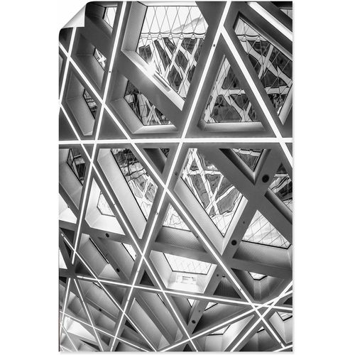 4062144731611 - Wandbild ARTLAND Waben Bilder Gr B H 20 cm x 30 cm Poster Elemente der Architektur Hochformat 1 St schwarz Kunstdrucke als Alubild Leinwandbild Wandaufkleber oder Poster in versch Größen