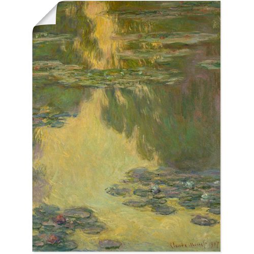 4058661241252 - Wandbild ARTLAND Nymphéas 1907 Bilder Gr B H 30 cm x 40 cm Poster Blumen 1 St braun Bild Metallbild Metallbilder Bilder als Alubild Leinwandbild Wandaufkleber oder Poster in versch Größen