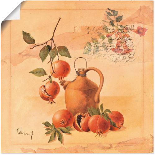 4055327832335 - Wandbild ARTLAND Mediterrane Komposition Bilder Gr B H 50 cm x 50 cm Poster Arrangements 1 St rot Bild Kunstdruck Poster Bilder als Leinwandbild Wandaufkleber oder in versch Größen
