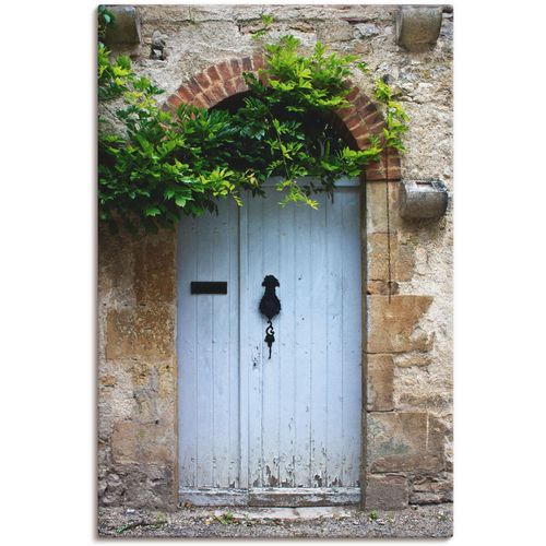 4058661443304 - Wandbild ARTLAND Alte Tür in Südfrankreich Bilder Gr B H 40 cm x 60 cm Leinwandbild Fenster & Türen 1 St blau Bild Kunstdruck Leinwandbild Kunstdrucke Bilder als Alubild Leinwandbild Wandaufkleber oder Poster in versch Größen