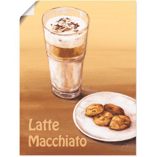 4055327289153 - Wandbild ARTLAND Latte Macchiato III Bilder Gr B H 30 cm x 40 cm Poster Getränke 1 St beige (naturfarben) Bild Poster Bilder als Alubild Leinwandbild Wandaufkleber oder in versch Größen