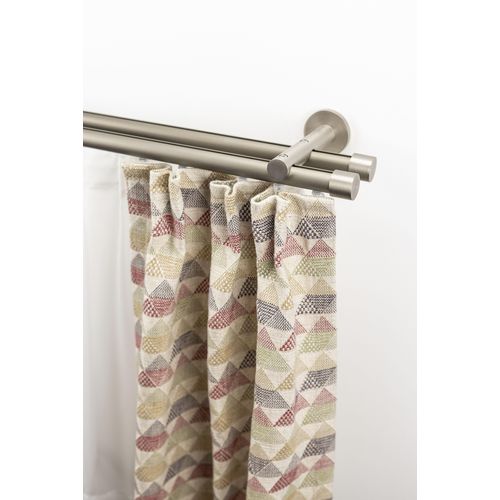 9002777450881 - Gardinenstange GARESA EASY Gardinenstangen Gr B L 60 cm x 540 cm Ø 20 mm 1 St 2 läufig goldfarben (aluminiumfarben nickelfarben) Kinder Gardinenstangen für Vorhanggarnitur-Innenlauf verlängerbar Wandmontage Kappe Aluminium