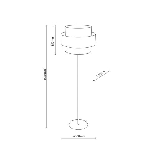 5901780554057 - Stehleuchte Calisto Jute Zylinder naturbraun Höhe 155 cm