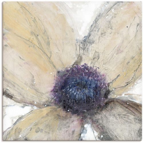 4058661366825 - Wandbild ARTLAND Blumenfluss I Bilder Gr B H 50 cm x 50 cm Leinwandbild Blumen quadratisch 1 St beige (naturfarben) Bild Poster Bilder als Alubild Leinwandbild Wandaufkleber oder in versch Größen