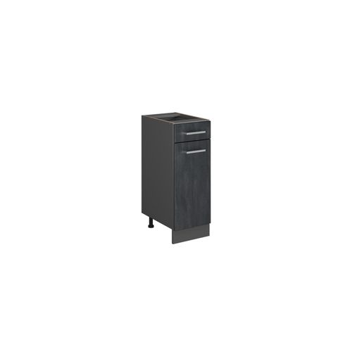 4066731404803 - Livinity Schubunterschrank R-Line Schwarz Beton Anthrazit 30 cm ohne Arbeitsplatte