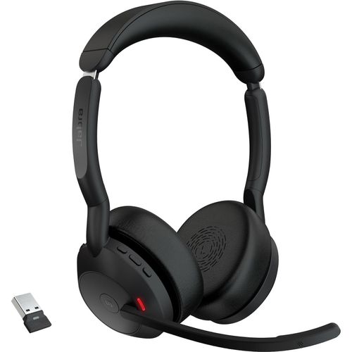 5706991027600 - Evolve2 55 MS Stereo Computer On Ear Headset Bluetooth® Stereo Schwarz Noise Cancelling Mikrofon-Rauschunterdrückung Headset Mikrofon-Stummschaltung