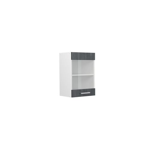 4066731405268 - Livinity Hängeglasschrank R-Line Schwarz Beton Weiß 40 cm 4066731405268 - Livinity Hängeglasschrank R-Line Schwarz Beton Weiß 40 cm