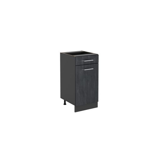 4066731403530 - Livinity Schubunterschrank R-Line Schwarz Beton Anthrazit 40 cm ohne Arbeitsplatte 4066731403530 - Livinity Schubunterschrank R-Line Schwarz Beton Anthrazit 40 cm ohne Arbeitsplatte