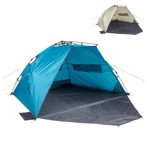 4250635614455 - UQUIP Automatik Strandmuschel Speedy XL Strandzelt Reise Wind Sonnen Schutz UV50 Farbe Boulder