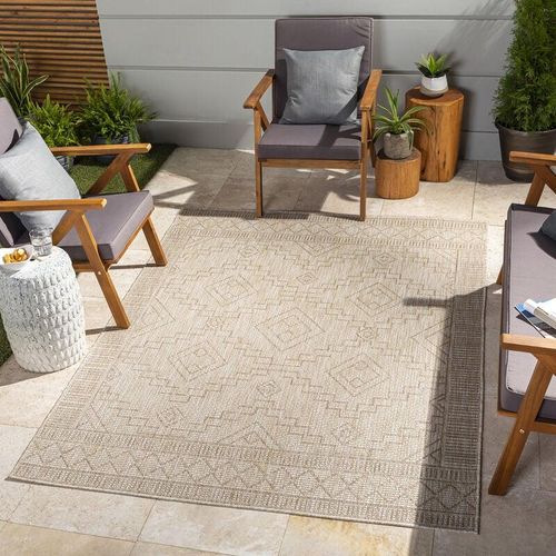 0889292336437 - Berberteppich Outdoor Indoor Terrasse Balkon Ethno Jute Effekt Braun und Beige 160 x 213 cm - Surya