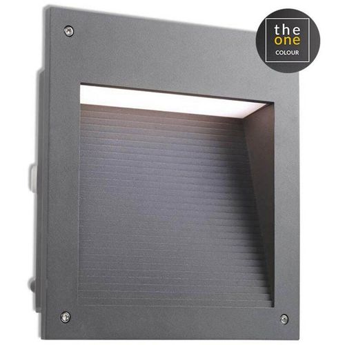 8445386078366 - Leds-c4 - leds C4 Micenas led Square Outdoor led Wandeinbauleuchte Urban Grey teilsandgestrahlt IP66 20W 3000K Dimmbar