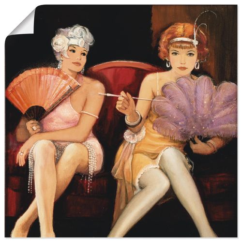 4062144169735 - Wandbild ARTLAND Klimatisiert Bilder Gr B H 70 cm x 70 cm Poster Frau quadratisch 1 St rot Bild Poster Bilder als Alubild Leinwandbild Wandaufkleber oder in versch Größen
