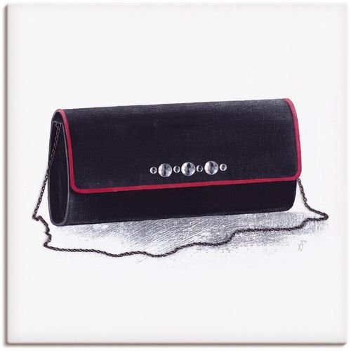 4055327147712 - Wandbild ARTLAND Handtasche mit Diamanten Bilder Gr B H 30 cm x 30 cm Leinwandbild Mode 1 St weiß Bild Leinwandbild Kunstdrucke Bilder als Alubild Leinwandbild Wandaufkleber oder Poster in versch Größen