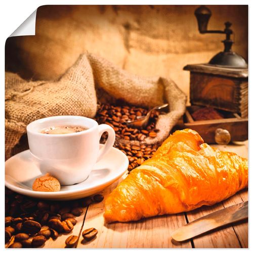4055327783316 - Wandbild ARTLAND Kaffeetasse mit Croissant Bilder Gr B H 30 cm x 30 cm Poster Getränke quadratisch 1 St braun Bild Poster Bilder als Leinwandbild Wandaufkleber oder in versch Größen 4055327783316 - Wandbild ARTLAND Kaffeetasse mit Croissant Bilder Gr B H 30 cm x 30 cm Poster Getränke quadratisch 1 St braun Bild Poster Bilder als Leinwandbild Wandaufkleber oder in versch Größen