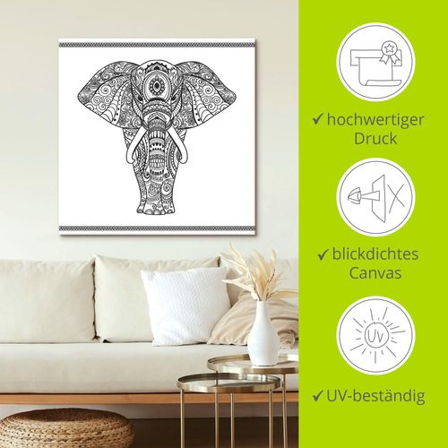 4059745311779 - Wandbild ARTLAND Elefant in Mandala Bilder Gr B H 70 cm x 70 cm Leinwandbild Wildtiere quadratisch 1 St weiß Bild Poster Bilder als Alubild Leinwandbild Wandaufkleber oder in versch Größen 4059745311779 - Wandbild ARTLAND Elefant in Mandala Bilder Gr B H 70 cm x 70 cm Leinwandbild Wildtiere quadratisch 1 St weiß Bild Poster Bilder als Alubild Leinwandbild Wandaufkleber oder in versch Größen