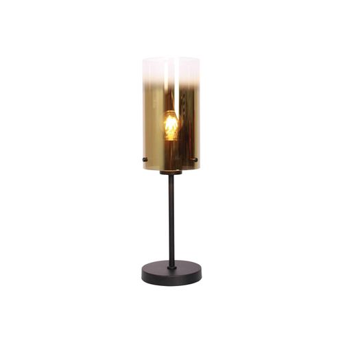 8720143023835 - Tischlampe Ventotto schwarz gold Höhe 57 cm Metall Glas