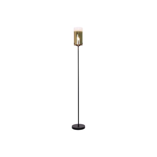 8720143023828 - Stehlampe Ventotto schwarz gold Höhe 165 cm Metall Glas