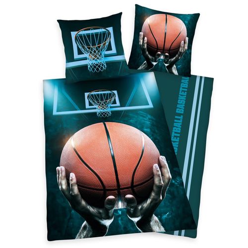 4006891907844 - Baumwollbettwäsche 135x200 Basketball Basketball 7844 mit einem Kissenbezug 80x80 H23