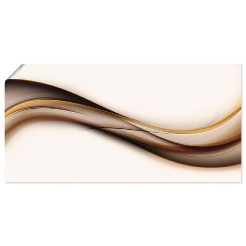 4059745761581 - Wandbild ARTLAND Welle Bilder Gr B H 100 cm x 50 cm Poster Muster Querformat 1 St braun Bild Metallbild Metallbilder Bilder als Alubild Leinwandbild Wandaufkleber oder Poster in versch Größen